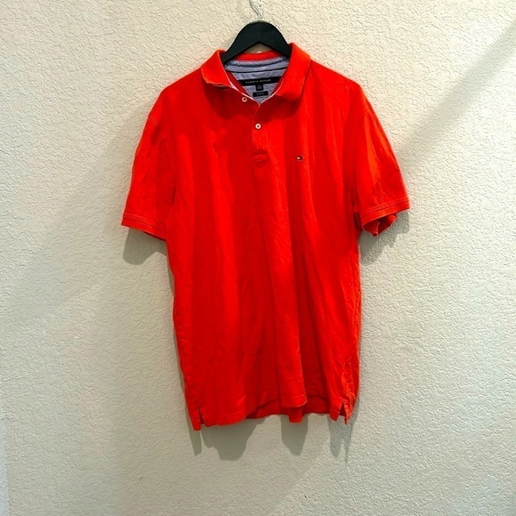 Tommy Hilfiger polo orange size xxl - Picture 1 of 7